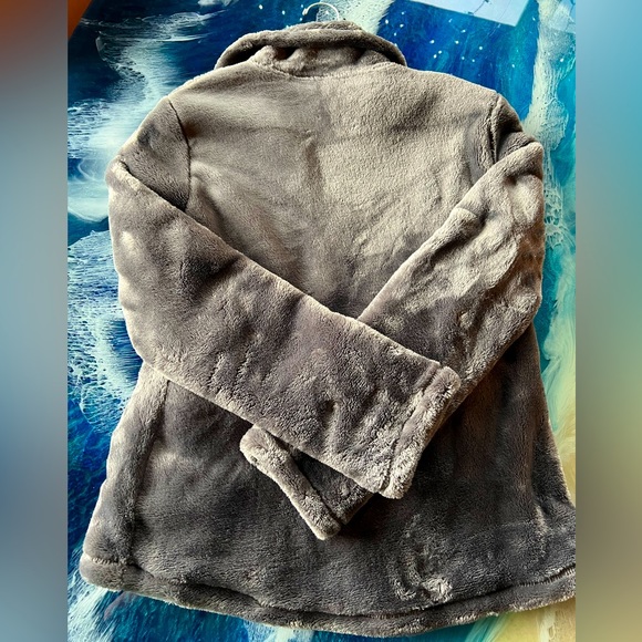 NWOT 32 DEGREES HEAT PLUSH ZIP UP JACKET/COAT. Rich, Gray w pockets Size M - Picture 7 of 9